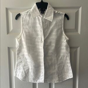 Rafaella Sleeveless White Blouse